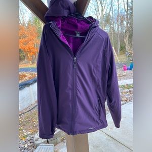 Women’s purple Eddie Bauer jacket xl waterproof outside and soft inside
